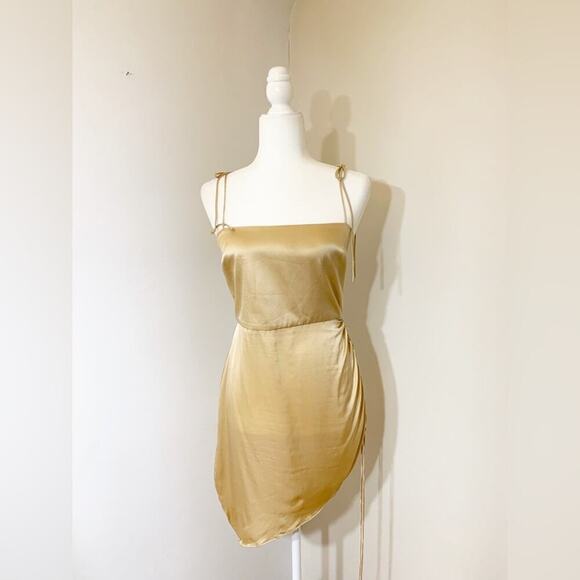 Amanda Uprichard chiara dress in earth. Silk - Picture 3 of 16